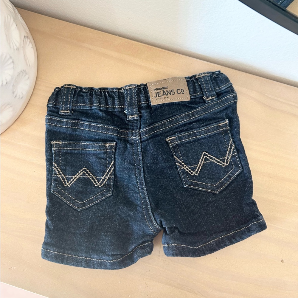 Wrangler Newborn Dark Blue Denim Baby Kids Shorts